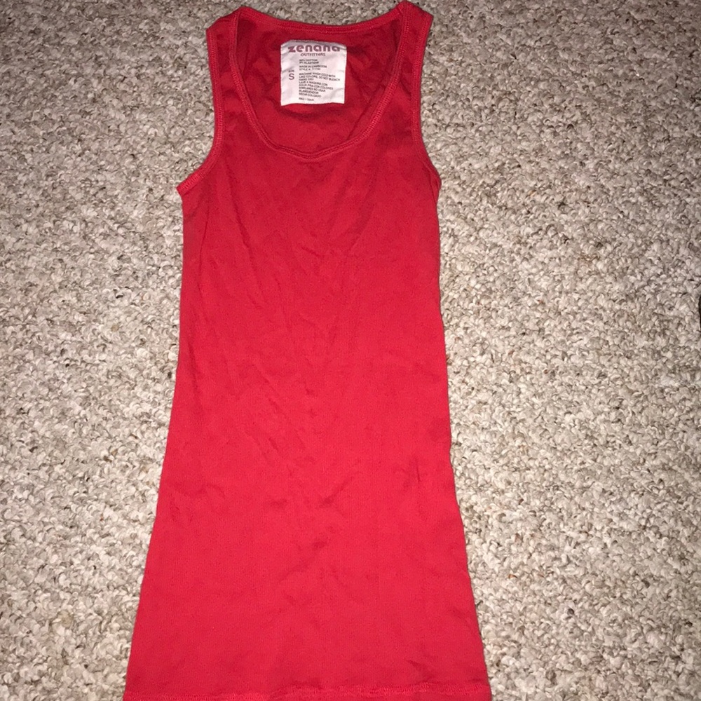 Red tank top
